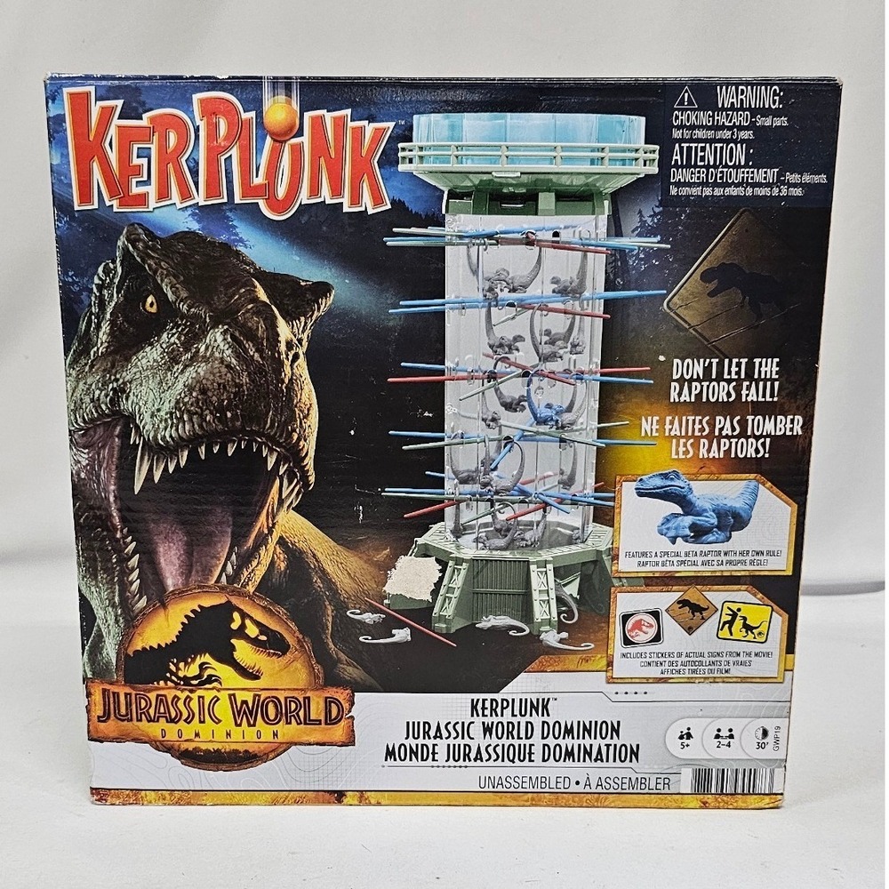 Mattel KerPlunk Jurassic World Dominion Raptor Game GWP19 Kids Family Board Game